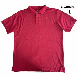 L.L.Bean  エルエルビーン　ポロシャツ　半袖　無地　コットン　L(ポロシャツ)