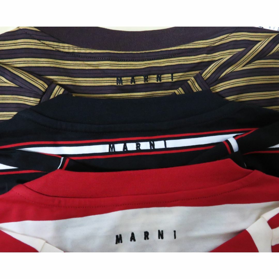 Marni(マルニ)の新品 MARNI 3 PACK T-SHIRT 46 ボーダー パックT メンズのトップス(Tシャツ/カットソー(半袖/袖なし))の商品写真