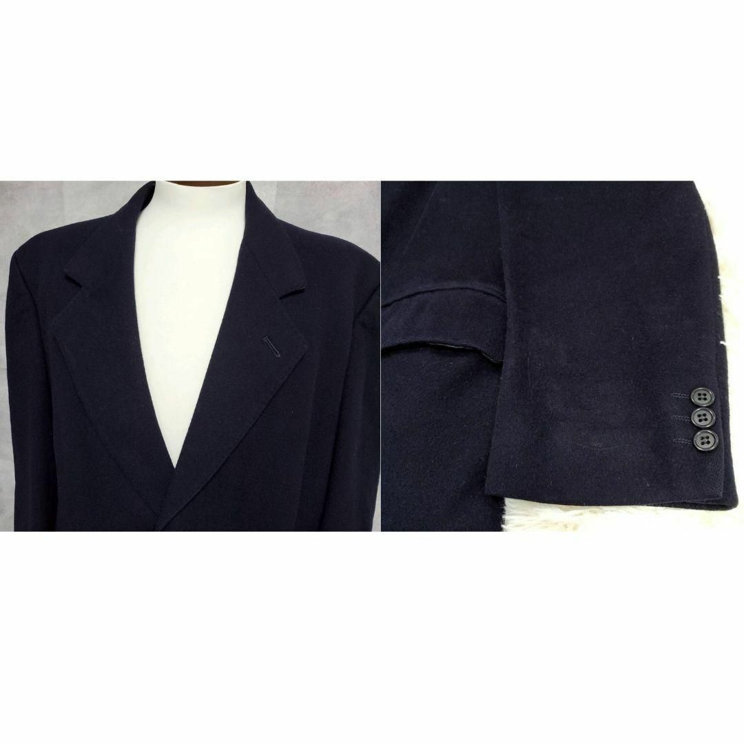 BURBERRY(バーバリー)のXL バーバリー カシミヤ ウール ロング チェスターコート 紺 イングランド製 メンズのジャケット/アウター(チェスターコート)の商品写真