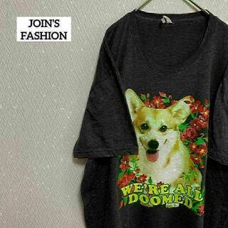 JOIN’S FASHION Tシャツ 半袖 コーギー 犬 かわいい XL(Tシャツ/カットソー(半袖/袖なし))