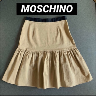 MOSCHINO - 美品 MOSCHINO モスキーノ 裾フレア 膝丈スカート　大人可愛い　春