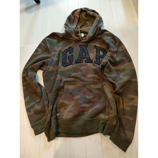 GAP　パーカー　サイズM　迷彩　ギャップ　カモフラ　ビッグロゴ