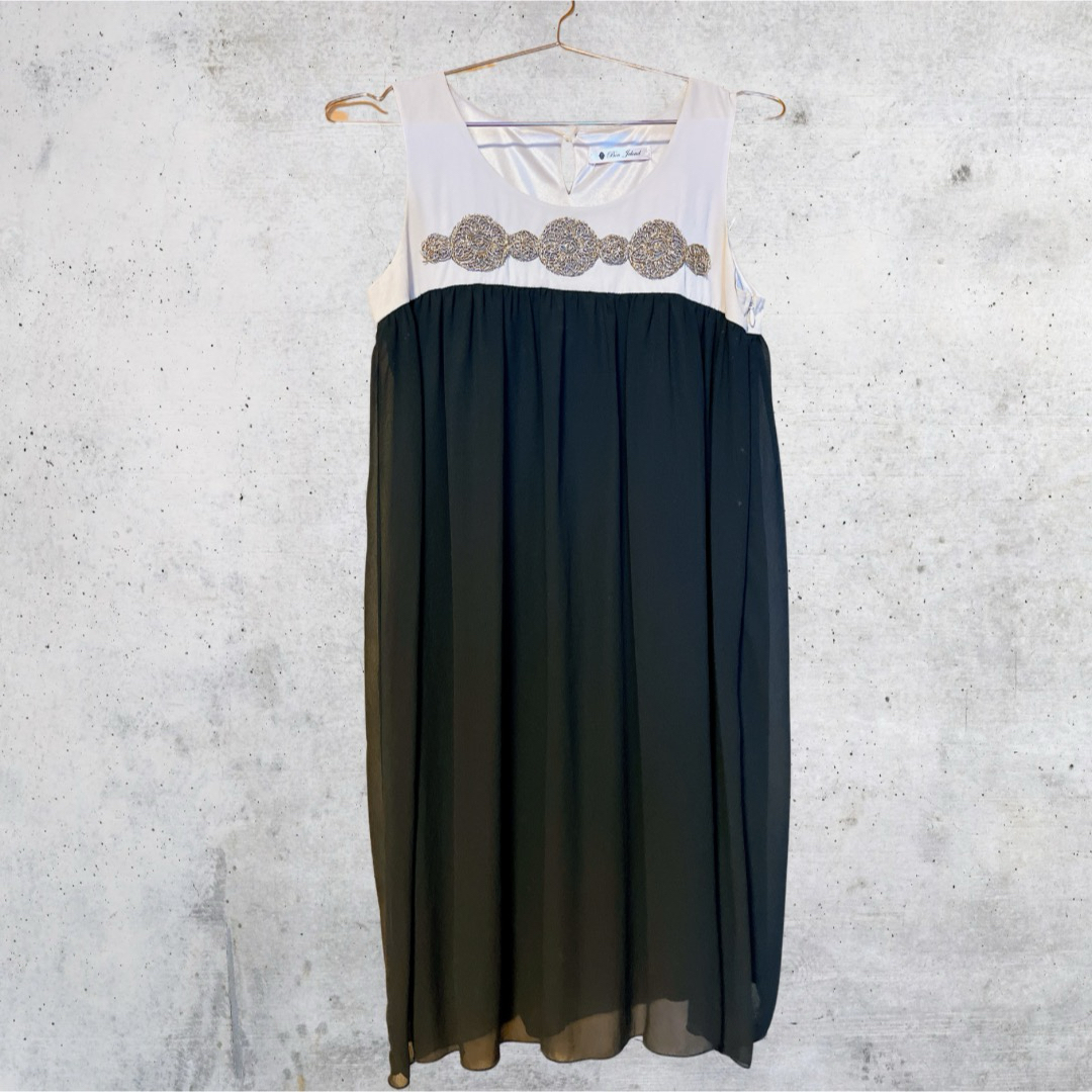 パーティドレス フォーマル ワンピース ビジュー 刺繍  レディースのフォーマル/ドレス(ミディアムドレス)の商品写真