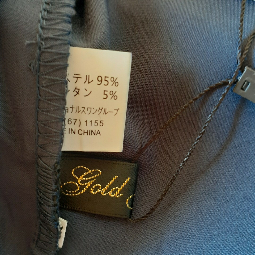 GOLD JAPAN ネイビー ブラウス 袖デザイン 大きいサイズ XL レディースのトップス(シャツ/ブラウス(長袖/七分))の商品写真