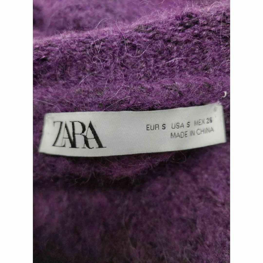 ZARA(ザラ)のZARA ザラ アルパカブレンド クルーネック セーター パープル US-S レディースのトップス(ニット/セーター)の商品写真