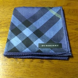 バーバリー(BURBERRY)のバーバリー　ハンカチ　ブルー(ハンカチ)