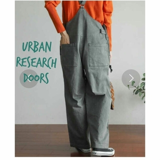 URBAN RESEARCH DOORS - 美品 アーバンリサーチ ドアーズ ガーメントダイコットンベーシックサロペット