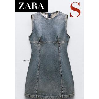 ザラ(ZARA)の【新品】ZARA TRF デニムワンピース　ミニワンピース　デニム　ワンピース(ミニワンピース)