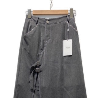 アメリヴィンテージ(Ameri VINTAGE)のアメリ　SLIT SKIRT LAYERED PANTS スカート　美品　デニム(ロングスカート)