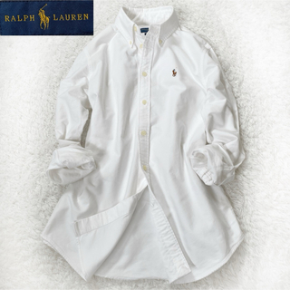 POLO RALPH LAUREN - ポロラルフローレン　現行タグ　ポニー刺繍　ホワイト　コットンボタンダウンシャツ