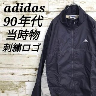 アディダス(adidas)の【k6439】USA古着アディダス90s当時物刺繍ロゴトラックジャケットナイロン(ナイロンジャケット)