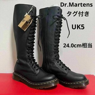 ドクターマーチン(Dr.Martens)の【美品タグ付き】　Dr.Martens ドクターマーチン20ホール ロングブーツ(ブーツ)