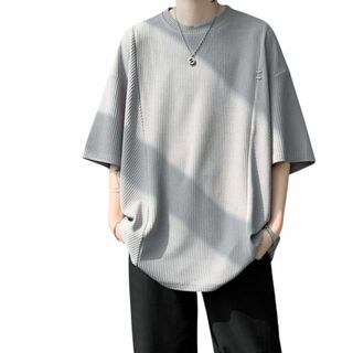 [xulee] tシャツ メンズ 夏服 メンズ 半袖 五分袖 無地 大きいサイズ(その他)