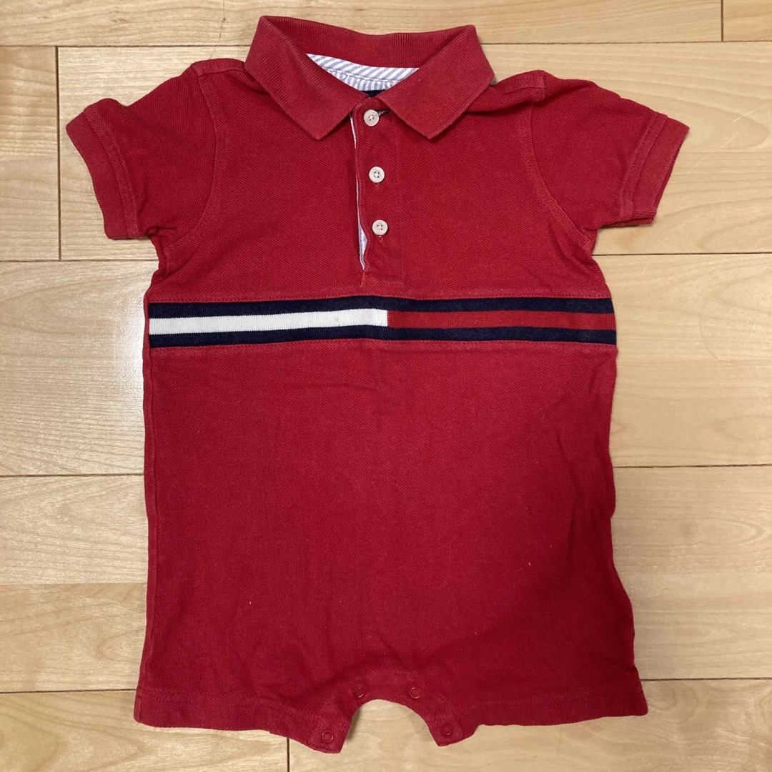 TOMMY HILFIGER(トミーヒルフィガー)のトミーヒルフィガー　半袖ロンパース　60cm 6〜12ヶ月　男の子　ベビー服夏服 キッズ/ベビー/マタニティのベビー服(~85cm)(ロンパース)の商品写真