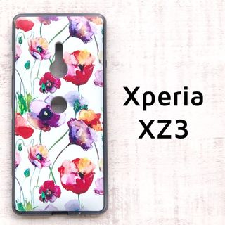 Xperia XZ3 ポピー 花 ソフトケース カバー(Androidケース)