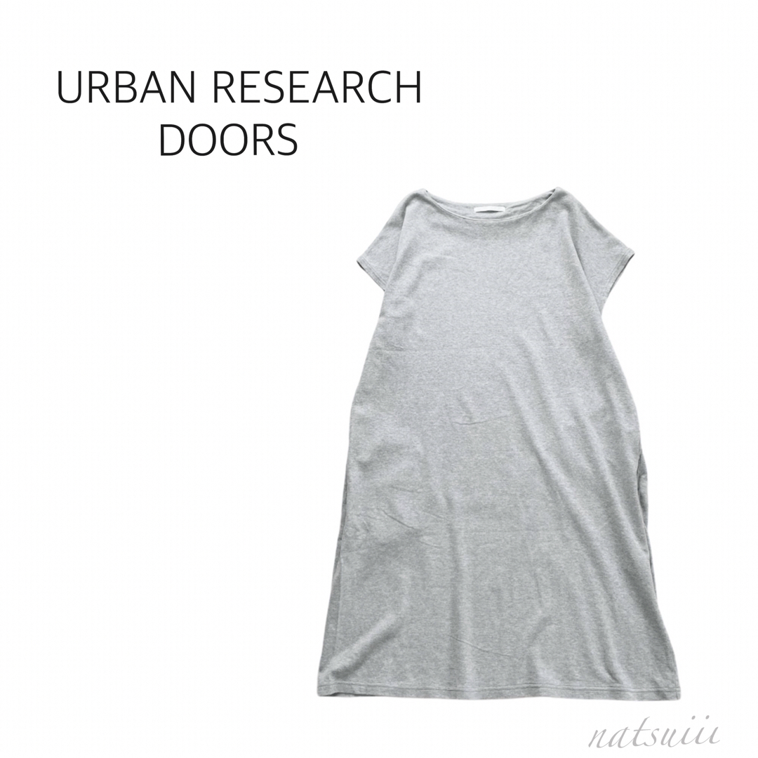 URBAN RESEARCH DOORS(アーバンリサーチドアーズ)のアーバンリサーチ ドアーズ . ボートネック フレンチスリーブ ワンピース レディースのワンピース(ひざ丈ワンピース)の商品写真