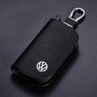 vw 黒　高品質　スマートキーケース キーホルダー メンズ レディース (キーケース)