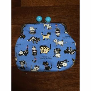 猫　デザイン　ハンドメイド　がまぐち　財布(財布)