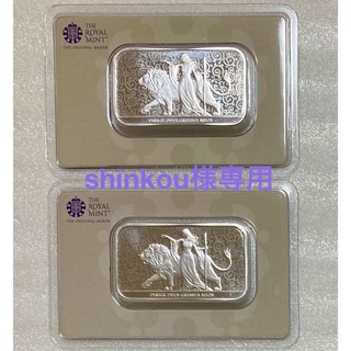 【shinkou様専用】2024 英国ウナとライオン１オンス銀バー横型×２枚(金属工芸)