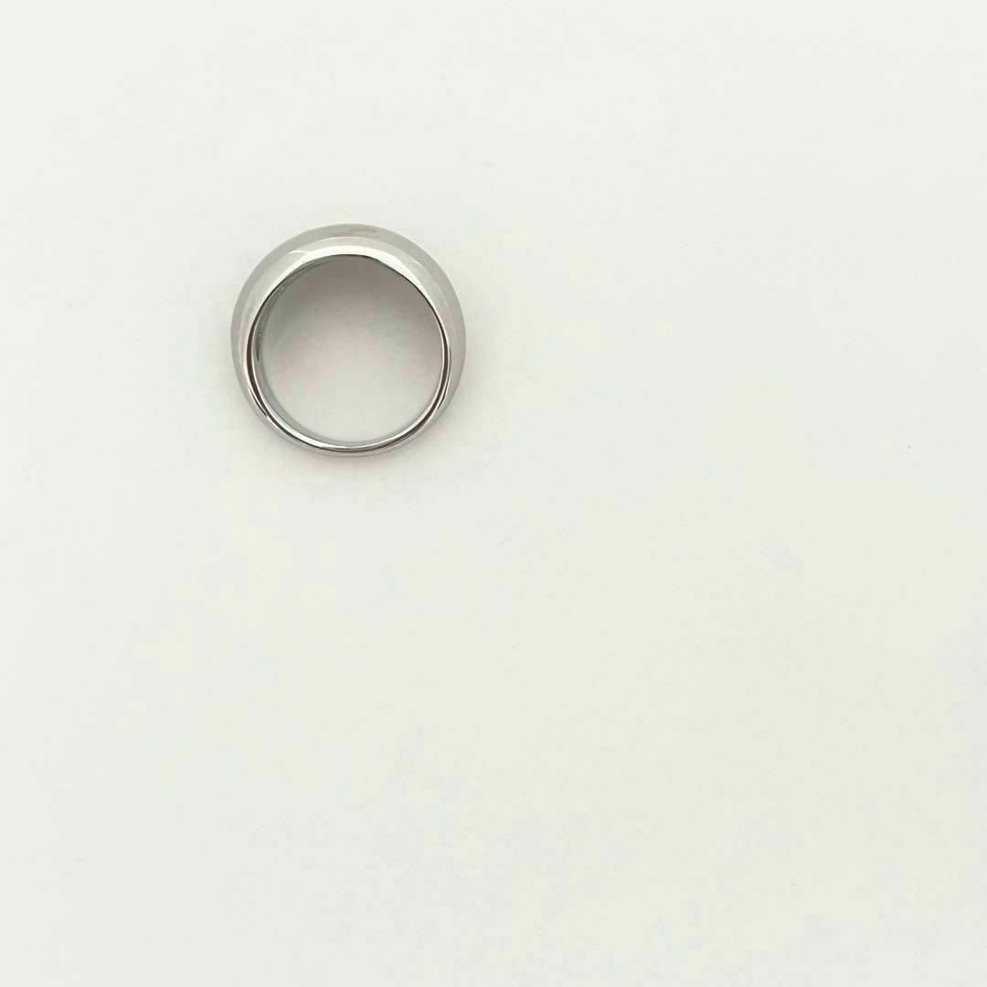 シルバー　ボールドリング　14~15号　太め　大ぶり　サージカル ステンレス レディースのアクセサリー(リング(指輪))の商品写真