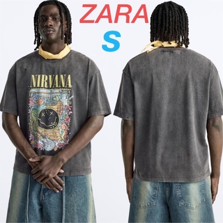 ザラ(ZARA)の完売品❗️大人気❗️ZARA NIRVANA © ダメージ Ｔシャツ　Sサイズ(Tシャツ/カットソー(半袖/袖なし))