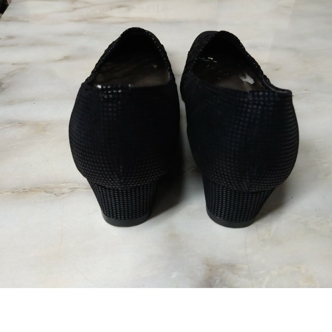 【未使用品】メッシュ　パンプス　　ブラック　Amuel 22.5cm レディースの靴/シューズ(ハイヒール/パンプス)の商品写真