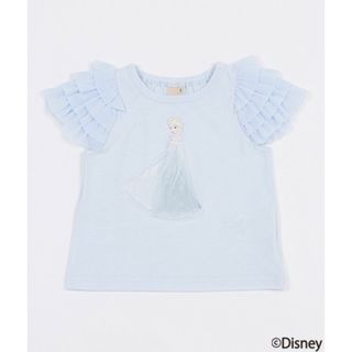 プティマイン(petit main)の新品 ◎ petit main 【Disney】チュール袖グラフィックT 120(Tシャツ/カットソー)