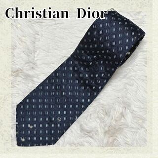 クリスチャンディオール(Christian Dior)の【大人　紳士　美品】Christian Dior レギュラータイ 青色 ドット柄(ネクタイ)
