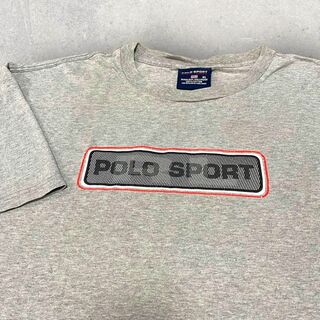 ラルフローレン(Ralph Lauren)のPOLO SPORT ボックスロゴ センターロゴ Tシャツ グレー XL(Tシャツ/カットソー(半袖/袖なし))