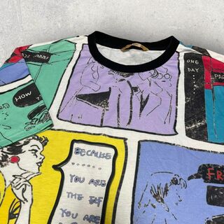 US古着 ELF SACK アメコミ マンガ Tシャツ XL マルチカラー(Tシャツ/カットソー(半袖/袖なし))