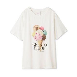 gelato pique - ジェラートピケ♡15th♡ワンポイントTシャツ オフホワイト♡