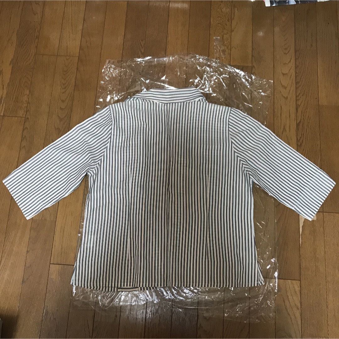 羽織にも☆ストライプ ブラウス レディースのトップス(シャツ/ブラウス(半袖/袖なし))の商品写真