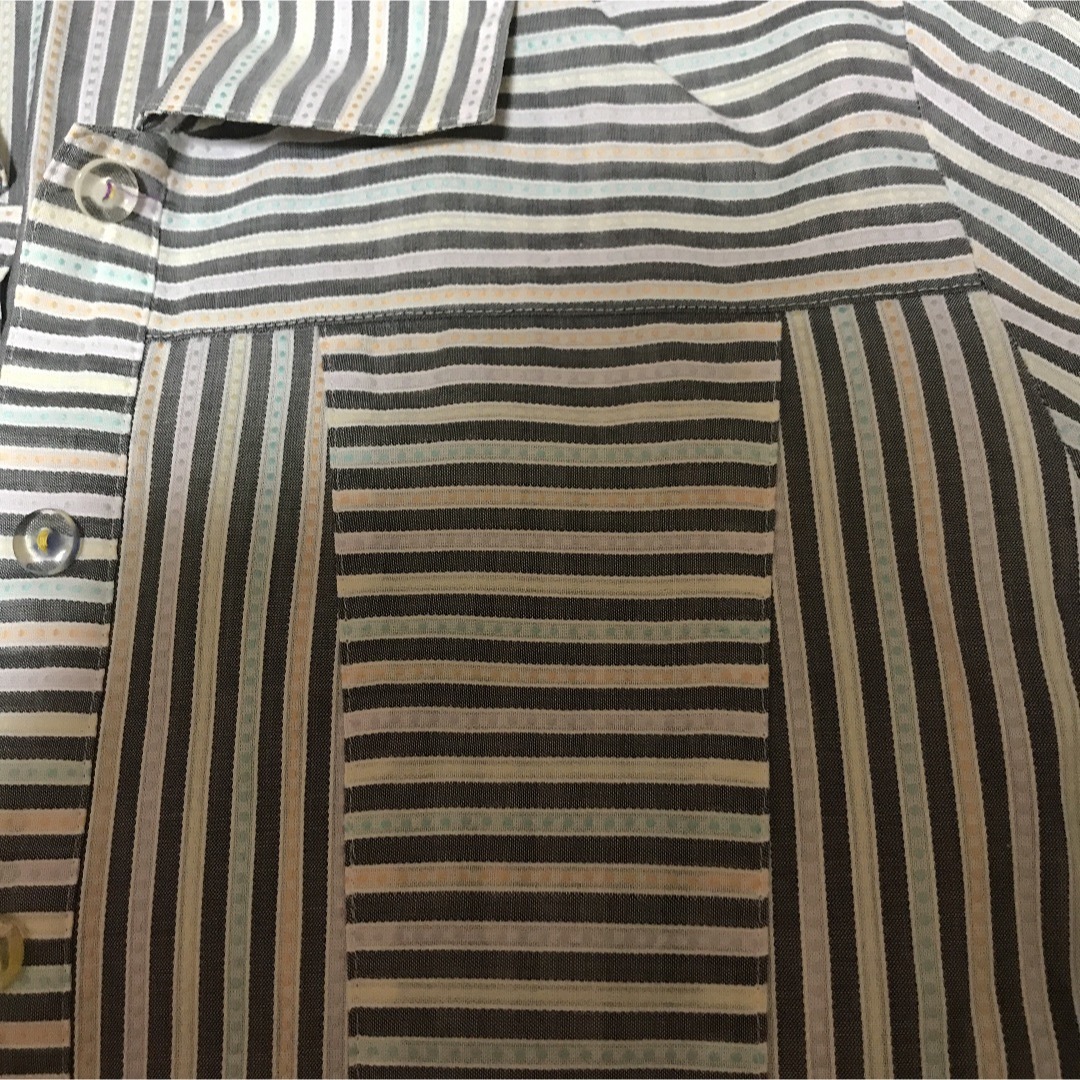 羽織にも☆ストライプ ブラウス レディースのトップス(シャツ/ブラウス(半袖/袖なし))の商品写真