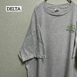 DELTA デルタ Tシャツ 半袖 ゆるだぼ ワンポイント 古着 XL