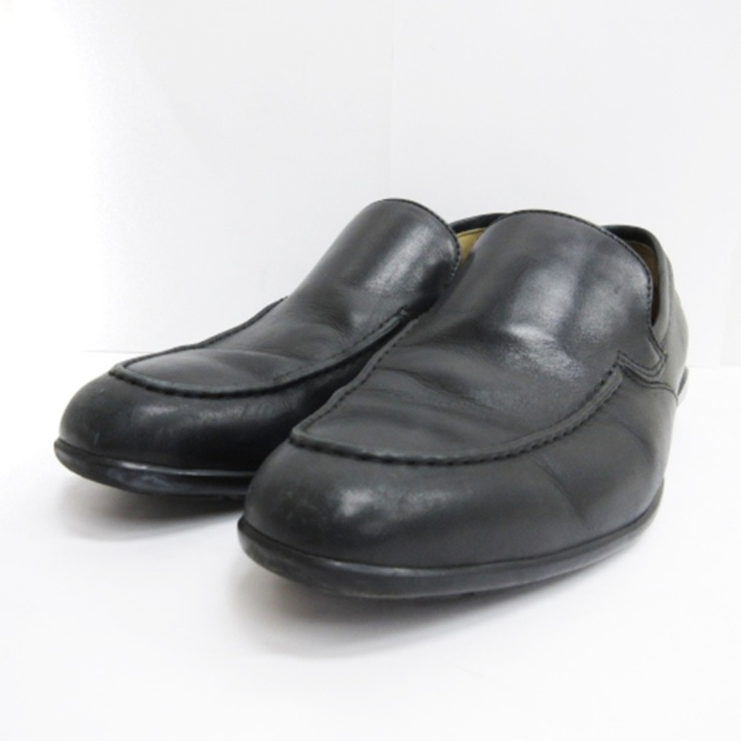 REGAL(リーガル)のリーガル スリッポン モカシン ローファー レザー 黒 ブラック 24.5cm メンズの靴/シューズ(スリッポン/モカシン)の商品写真