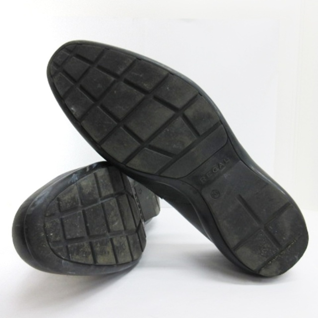REGAL(リーガル)のリーガル スリッポン モカシン ローファー レザー 黒 ブラック 24.5cm メンズの靴/シューズ(スリッポン/モカシン)の商品写真