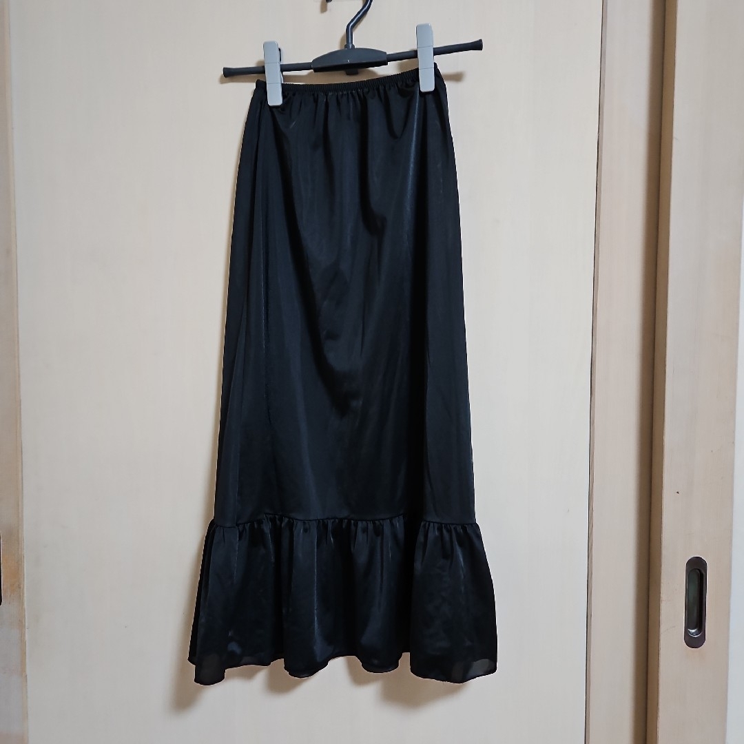 ペチコート ブラック 黒 M-80 日本製 レディースのスカート(その他)の商品写真