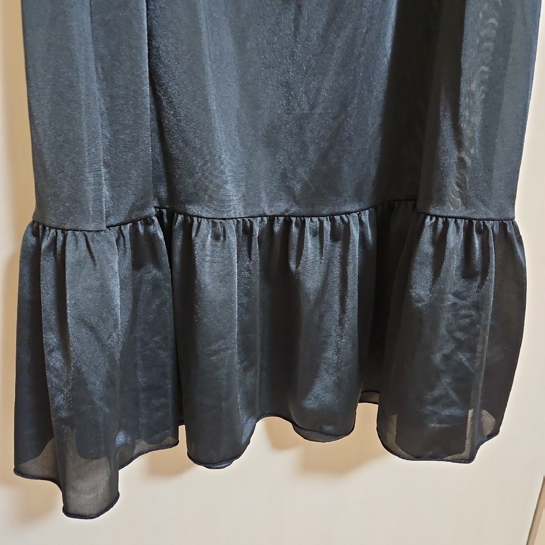 ペチコート ブラック 黒 M-80 日本製 レディースのスカート(その他)の商品写真