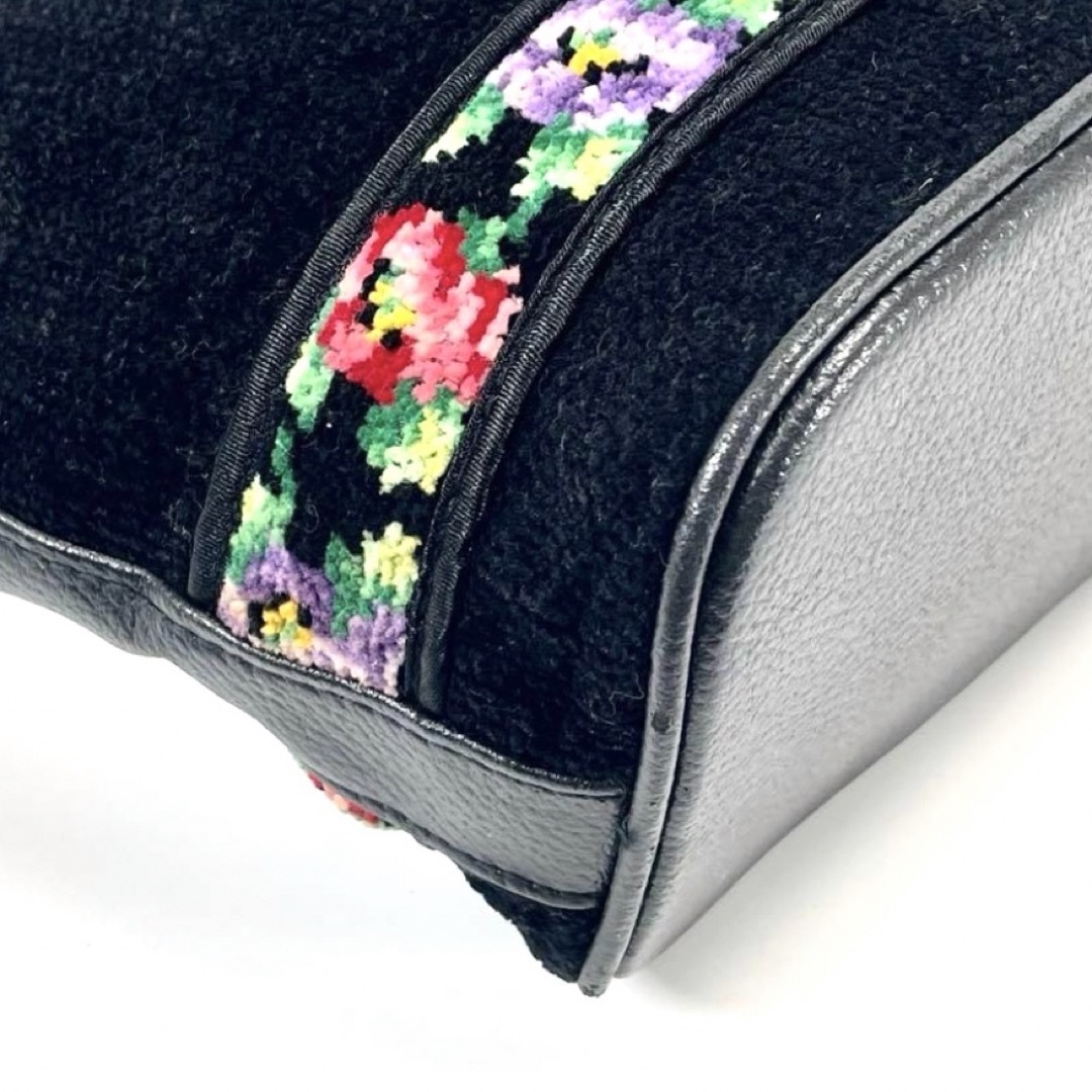 FEILER(フェイラー)のフェイラー FEILER ミニハンドバッグ ミニトートバッグ 花柄 ブラック 黒 レディースのバッグ(ハンドバッグ)の商品写真