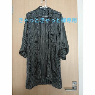 ストライプのロングシャツ(シャツ/ブラウス(長袖/七分))