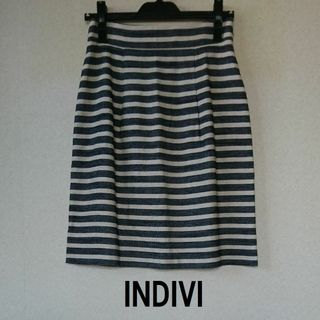 インディヴィ(INDIVI)の★INDIVI(インディヴィ)スカート ボーダー★(ひざ丈スカート)