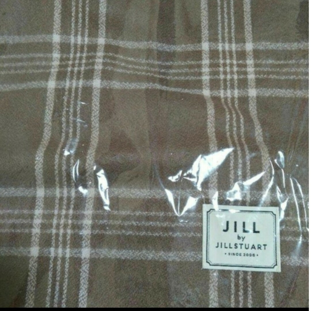 JILL by JILLSTUART(ジルバイジルスチュアート)の【新品】ジルバイジルスチュアート チェックストール モカピンク レディースのファッション小物(ストール/パシュミナ)の商品写真