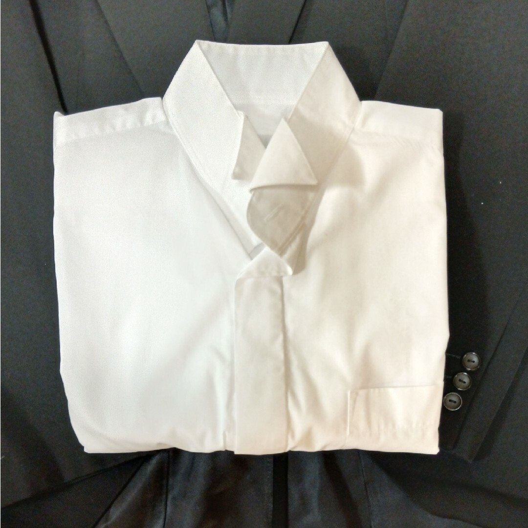 美品フルセット　結婚式父親モーニングスーツコート燕尾服　ウイングカラーシャツ付 メンズのスーツ(セットアップ)の商品写真