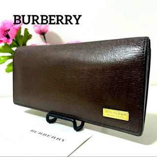 BURBERRY - ✨BURBERRY✨バーバリー ◆長財布◆オールレザー◆ダークブラウン