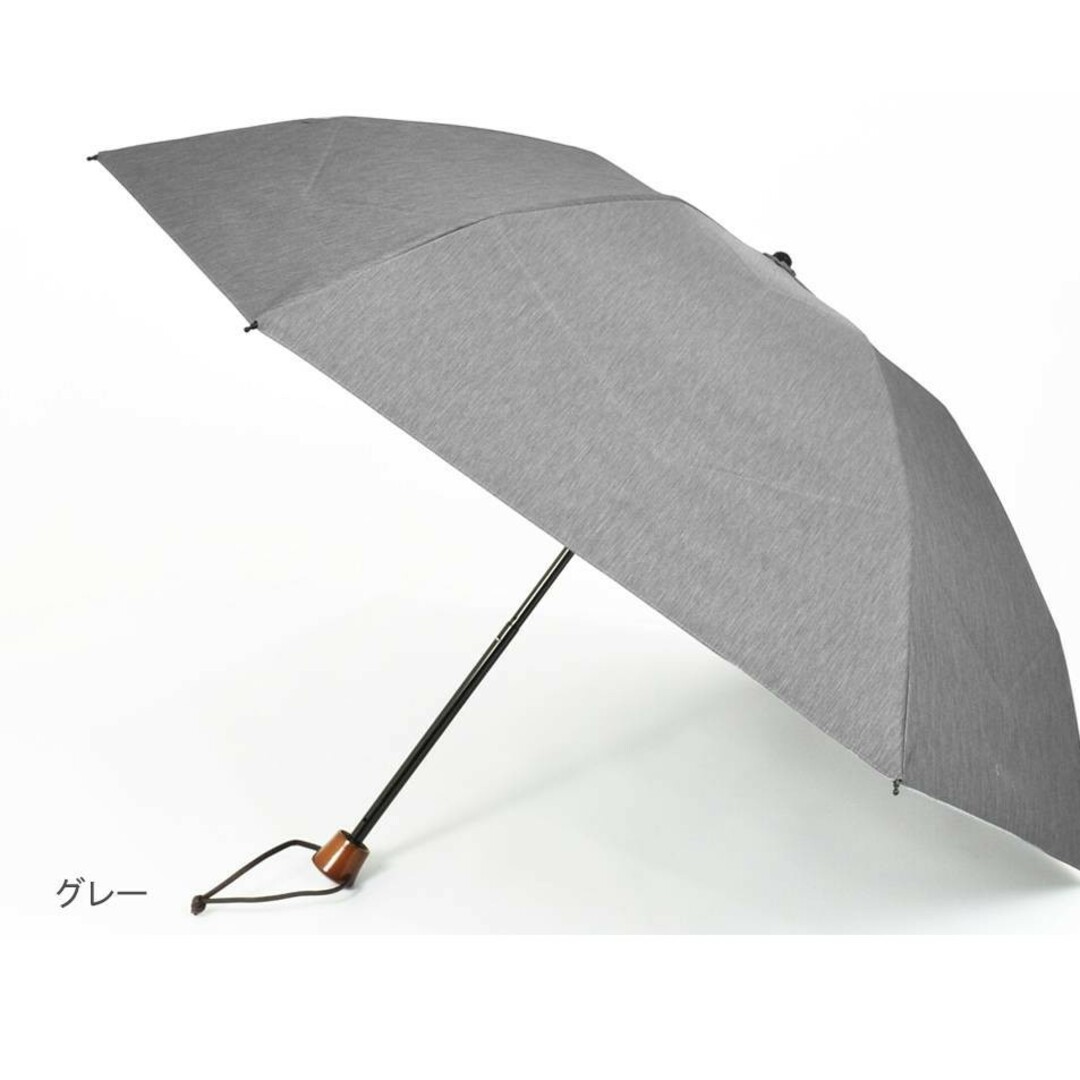 サンバリア100新品3段折フロストグレー未使用完全遮光日傘コンパクト男女兼用日傘 レディースのファッション小物(傘)の商品写真