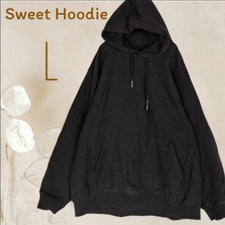 b5001【Sweet Hoodie】ファミマのパーカー 黒L全てがちょうど良い