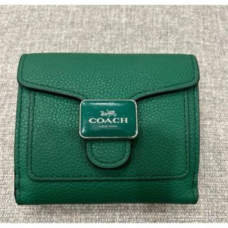 coach 財布 二つ折り財布　緑　グリーン(財布)