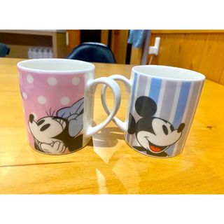 ディズニー(Disney)のミッキーマウス&ミニーマウス　マグカップ　コーヒーカップ(キャラクターグッズ)