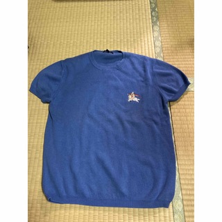 バーバリー(BURBERRY)のバーバリー  トップス　青(Tシャツ(半袖/袖なし))