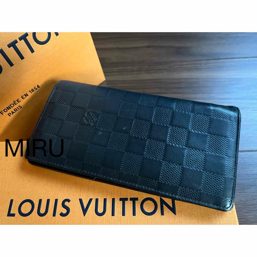 LOUIS VUITTON(ルイヴィトン)のルイヴィトン  ダミエ  長財布  ブラック メンズのファッション小物(長財布)の商品写真